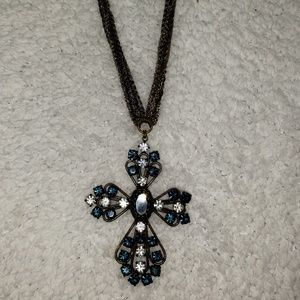 Beautiful Gemstone Cross Necklace